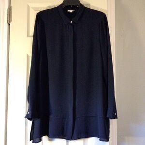 2/$18, 3/$27 J. Jill blue tiered blouse